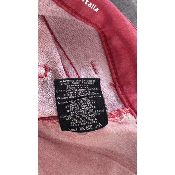 Men W38 V19-69 Italia Moto Biker Shorts Coral Pink Ribbed Knee Milano Italy - Picture 8 of 10